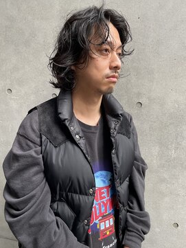 エッセンス(THE ESSENCE) Men's bob_flat waveマッシュパーマウルフカルマパーマ