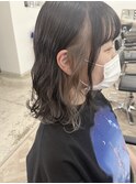 ゆるふわボブ×インナーカラーグレージュ