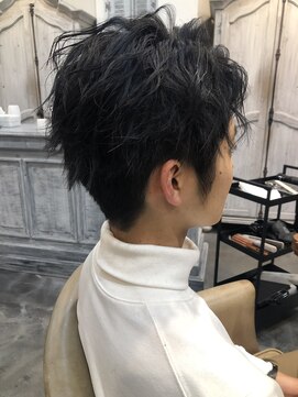 モワ 仙台(Mois) マッシュパーマアッシュブラック/ハイライト/髪質改善/仙台