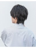 黒髪シークレットパーマ