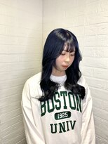 ヘアースペースブルーム プリュス 石橋店(HAIR SPACE BLOOM plus) ブルーブラック/ダブルカラー/レイヤーカット/韓国ヘア