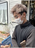 スパイキーショートミルクティーグレージュカラーケアブリーチ