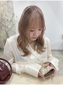 ベージュ×ブラウン　デザインカラー　ブロックカラー