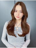 韓国ヘア美髪ロング顔周りレイヤー_F0073