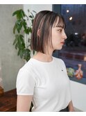 インナーカラーベージュ/ボブ