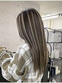 ハイライトハイトーンダブルカラー20代30代40代前髪ブリーチ