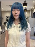 エメラルドグリーン×ロングレイヤーカット★