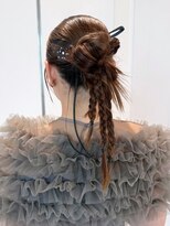 アルバム 銀座(ALBUM GINZA)&nbsp;ロング暗めカラー韓国ヘア顔周りレイヤーおくれ毛_ba566162