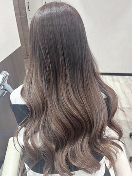 ベルヘアーデザイン 堺東(Belle hair Design) レイヤーオリーブグレージュイルミナカラー20代30代40代堺東