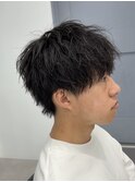 シャドウパーマ 前下がりマッシュ 鹿児島メンズ