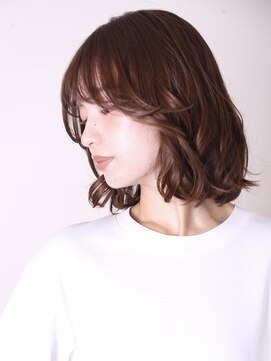 ヨファヘアー 岡本店(YOFA hair) 大人ガーリー20代30代40代似合わせカットミディアムレイヤー0102