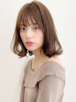 トゥーナ 表参道(tona)&nbsp;ミディアムレイヤー、外ハネボブ、グレージュ、脱白髪染め☆