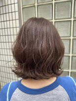 ジェコ ヴェール 祐天寺(gecko.vert)&nbsp;コテ巻きウェーブ　切りっぱなしボブ