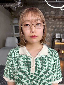 ステップボーンカットオオサカ(STEP BONE CUT OSAKA Via TICK-TOCK) 【ステップボーンカット】王道ミルクティーベージュ