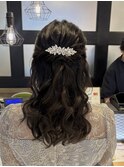 ハーフアップ/ロングヘアアレンジ/ミディアムヘアアレンジ