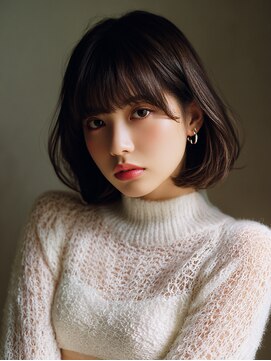ロッソ 大橋店(Rosso) 耳かけで楽しむ丸みブラウンボブ【大橋】