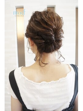 ムゥフ ヘアーアンドアイラッシュ(mouf hair&eyelash) 【ｍｏｕｆ】およばれ波ウェーブアップスタイル