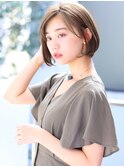 セミロング30代40代ストレートレイヤー前髪なし前髪あり表参道