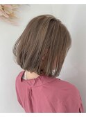 ミルクグレージュボブ