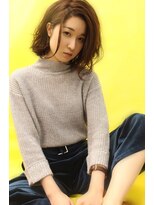 ウイッシュヘアー 円座店(wish hair) 『wish円座』耳掛けワンレンボブ☆ミックス巻き