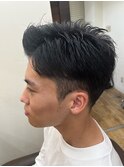 アップバング7:3バックスタイル