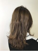 エヌプラス(N+)&nbsp;くびれヘアアプリコットオレンジ夏ハイライトカラー