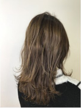 エヌプラス(N+) 黒髪グラデヘアーオリーブグレー小顔に見せるヘアココアベージュ