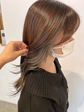 アドラーブル 万代店 (adorable) 【インナーカラー】【グレージュ】10代20代30代