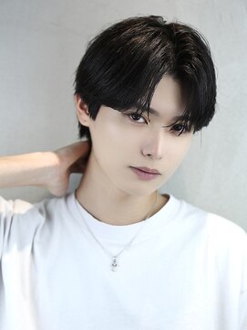 コンマバング　韓国ヘア　センターパート