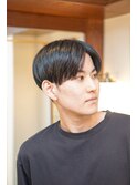 爽やかメンズショートセンターパートマッシュ