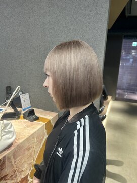 ペレ 栄店(PELE) デザインカラー/レイヤーカット/ウェットヘア/オリーブベージュ