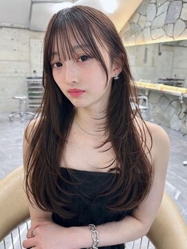 サイン 表参道(SIGN) 韓国ヘアーハッシュカットレイヤーカットグレージュブリーチ無し