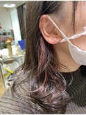 20代３０代透明感抜群！インナーカラーピンクラベンダーカラー
