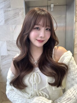 リリー(Lilley) マロンベージュ×小顔レイヤー×韓国風巻き×髪質改善