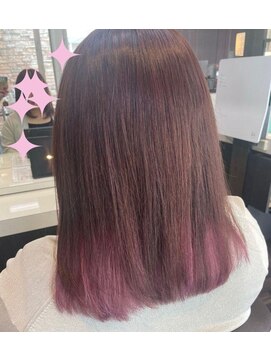 エノモト(ENOMOTO) ピンクブラウン×くすみピンクナチュラルストレート20代30代40代