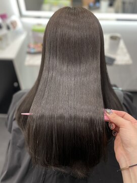 ピリオド 赤坂(Period.) ロングヘアーココアブラウンカラー髪質改善　赤坂見附