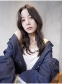 ロングレイヤー顔周りレイヤーハッシュカット透明感カラー