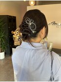 お祭りヘアアレンジお呼ばれヘアカチモリヘアまとめ髪セット