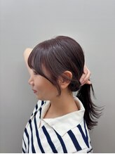 ポール 行徳店 結んでも可愛い♪艶々カラー＋前髪＆流れるお顔周りカット