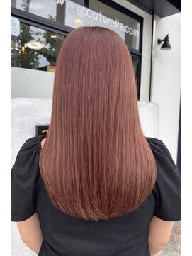 ウェルズグランデ 天理店(Well's GRANDE) 艶めくピンクブラウンロング