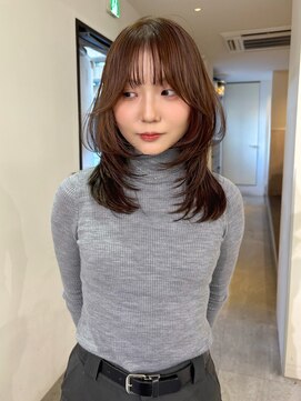 ニコフクオカヘアーメイク(NIKO Fukuoka Hair Make) 【NIKO】ミディアムレイヤー.ブリーチなしベージュ