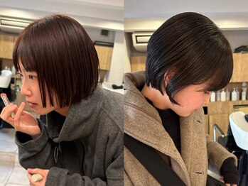 エヌ 河原町(enu)の写真/ショートで光る技術。最も骨格の影響を受けるスタイルだからこそ、首や肩のバランスまで捉えたスタイルを。