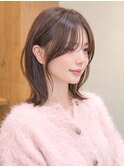 ミディアムレイヤーカット/オリーブベージュ/顔周りカット◆京都