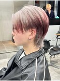 【GEEKS渋谷】ストレートセンターパート/エンドカラー/シルバー