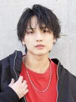 エイド 本店(aid)&nbsp;メンズウルフ束感コンマバングソフトツイストスパイラルパーマ