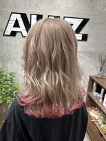 オルズ 渋谷(ALLZ) デザインミルクティー ハイトーン ダブルカラー ケアブリーチ