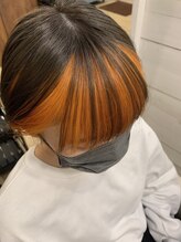 美容室 フィレール(FILER) 前髪オレンジインナーカラー♪