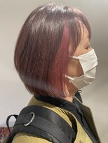 アンテシニヨン(Un the Shiniyon)&nbsp;ボブ×ピンクイヤリングカラー