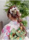 ロングを活かした玉ねぎヘアアレンジ