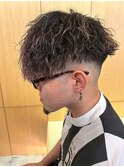 ツイストスパイラルパーママッシュメンズパーマ波巻きパーマ